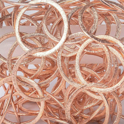 24mm Rose Gold Plated Brushed Round Link Chain