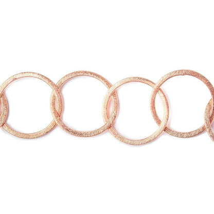 24mm Rose Gold Plated Brushed Round Link Chain