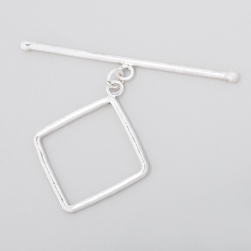 24mm Sterling Silver Diamond Shape Toggle 1 piece