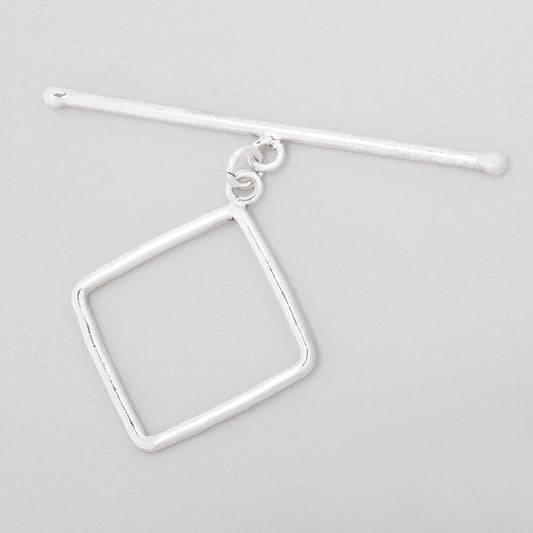 24mm Sterling Silver Diamond Shape Toggle 1 piece