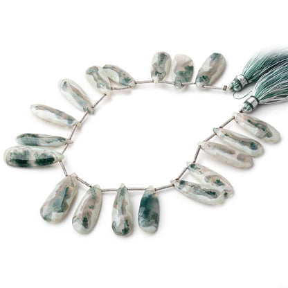 24x10-29x11mm Peacock Solar Quartz Faceted Pear Beads 8 inch 18 pieces