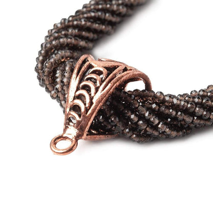 24x13mm Copper Bail Chevron Design Set of 2