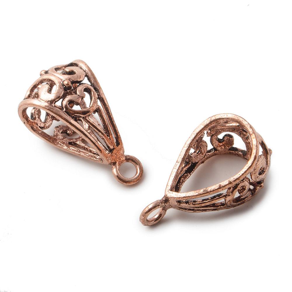 24x13mm Copper Bail Set of 2
