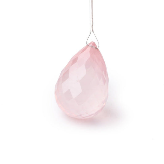 24x16mm Rose Quartz Faceted Tear Drop Focal 1 Bead