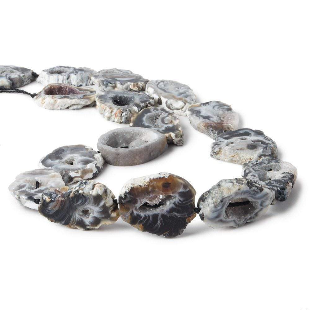 24x17-28x25mm  Multi Color Occo Agate Drusy slice beads 17 inch 16 pieces