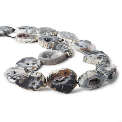 24x17-28x25mm  Multi Color Occo Agate Drusy slice beads 17 inch 16 pieces