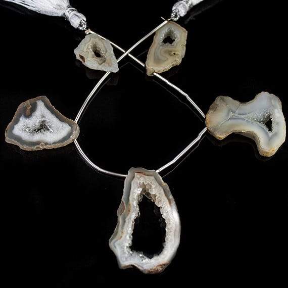 24x17-28x25mm  Multi Color Occo Agate Drusy slice beads 17 inch 16 pieces