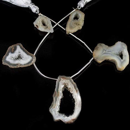 24x17-28x25mm  Multi Color Occo Agate Drusy slice beads 17 inch 16 pieces