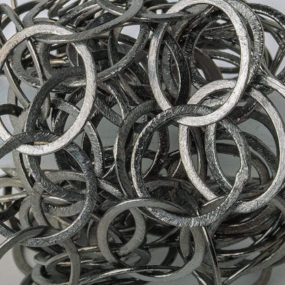 24x20mm-22x21mm Black Gold Plated Brushed Oval & Roval Link Chain by the foot