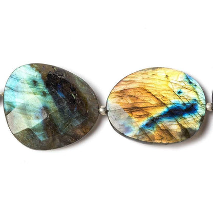 24x22-28x22mm Labradorite faceted nugget beads 8 inch 8 pieces