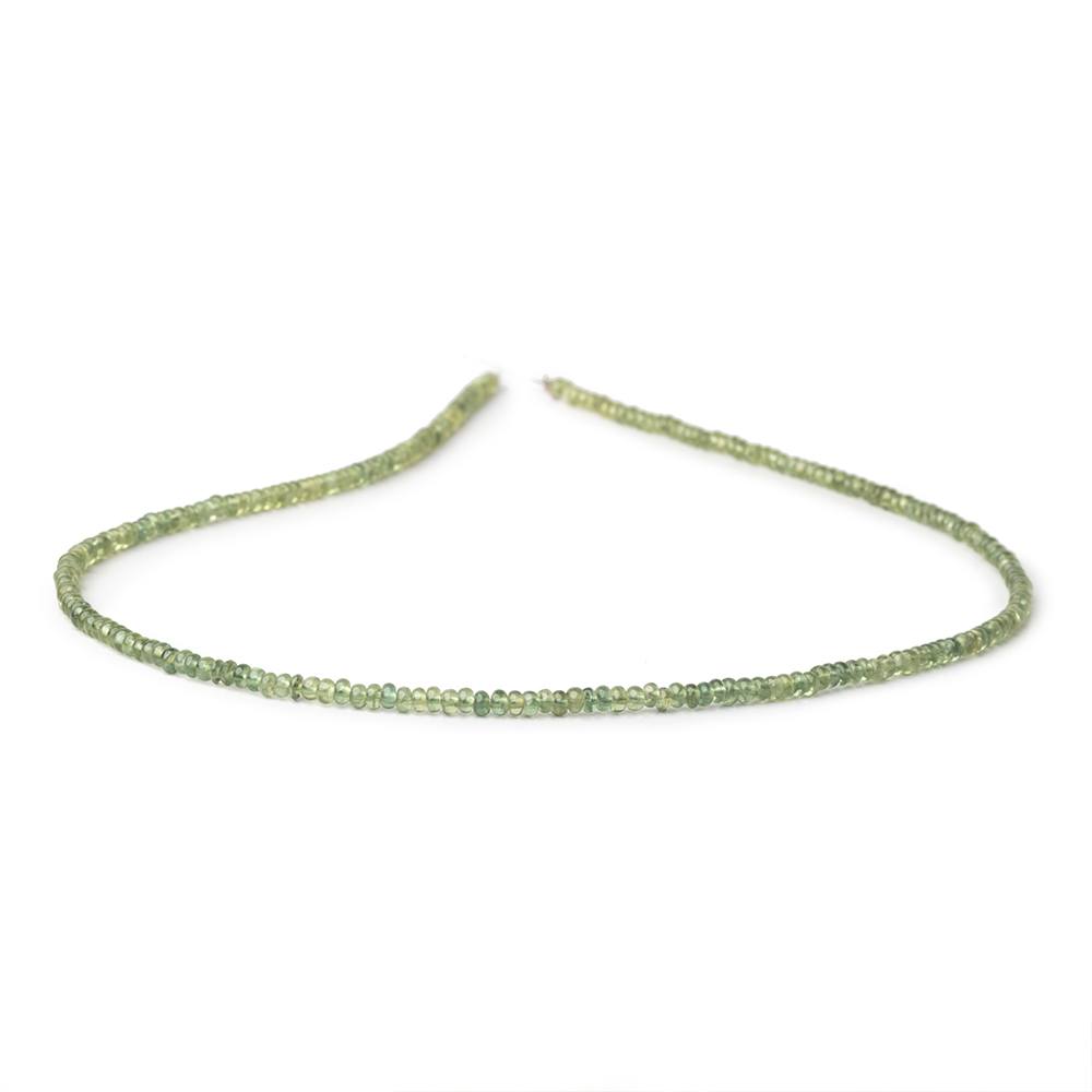 2.5-2.8mm Green Sapphire Plain Rondelle Beads 15 inch 230 pieces