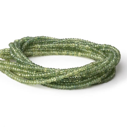 2.5-2.8mm Green Sapphire Plain Rondelle Beads 15 inch 230 pieces