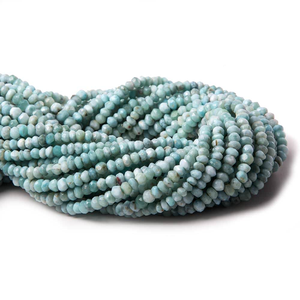 2.5-3 mm Larimar faceted rondelle beads 13 inch 120 pieces
