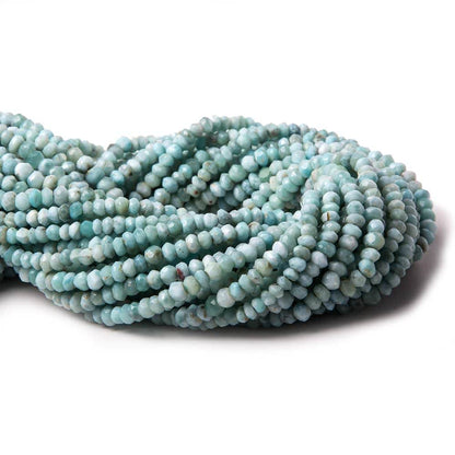 2.5-3 mm Larimar faceted rondelle beads 13 inch 120 pieces