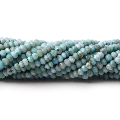 2.5-3 mm Larimar faceted rondelle beads 13 inch 120 pieces