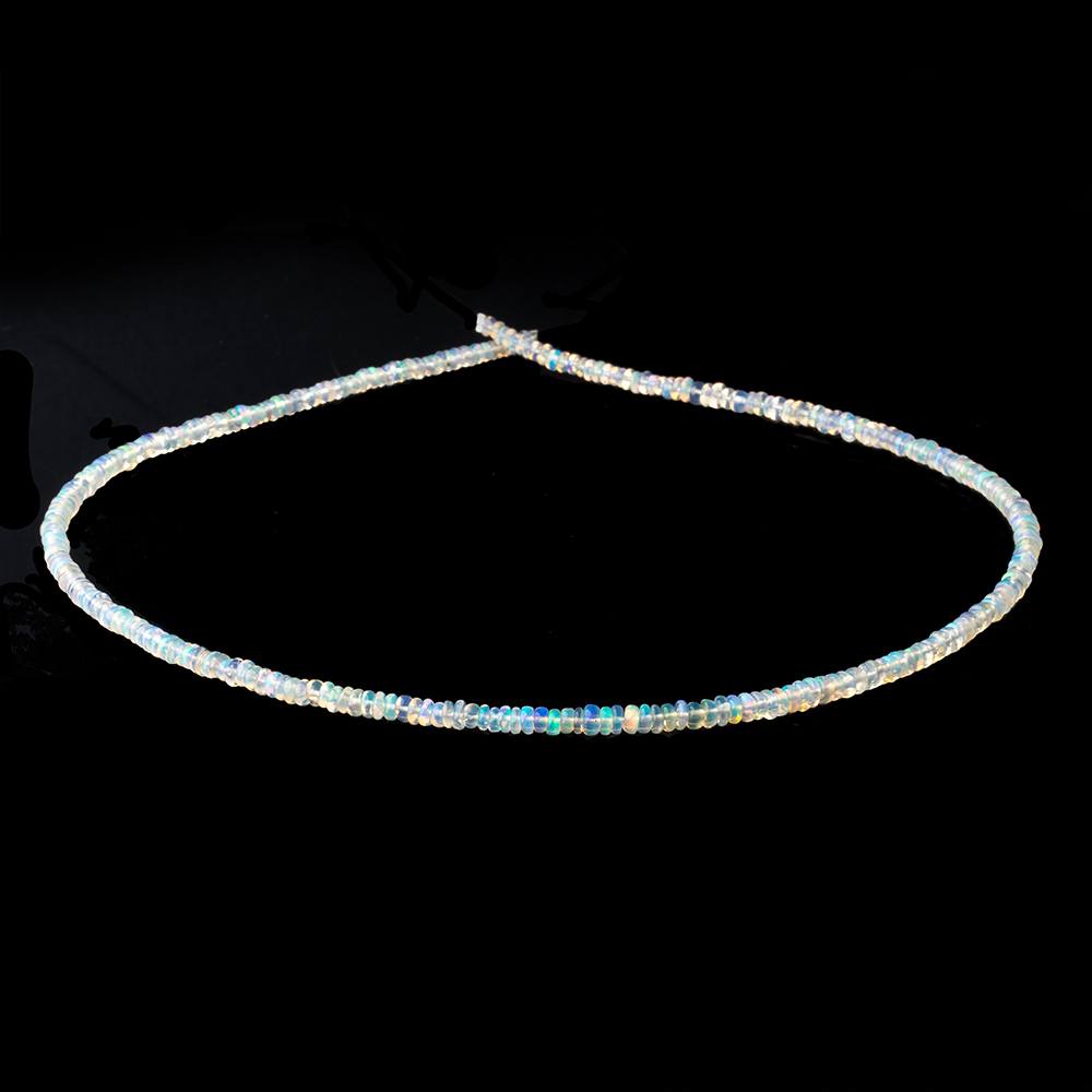 2.5-3.5mm Ethiopian Opal Plain Rondelle Beads 16 inch 285 pieces AA