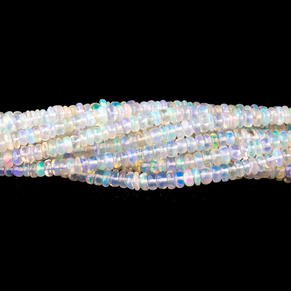 2.5-3.5mm Ethiopian Opal Plain Rondelle Beads 16 inch 285 pieces AA