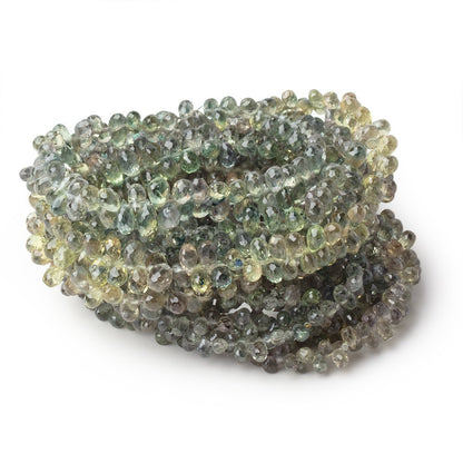 2.5-3.5mm Green Sapphire Micro Faceted Tear Drop Beads 18 inch 300 pieces AAA