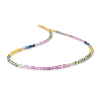 2.5-3.5mm Multi Color Sapphire Faceted Rondelle Beads 15 inch 268 pieces