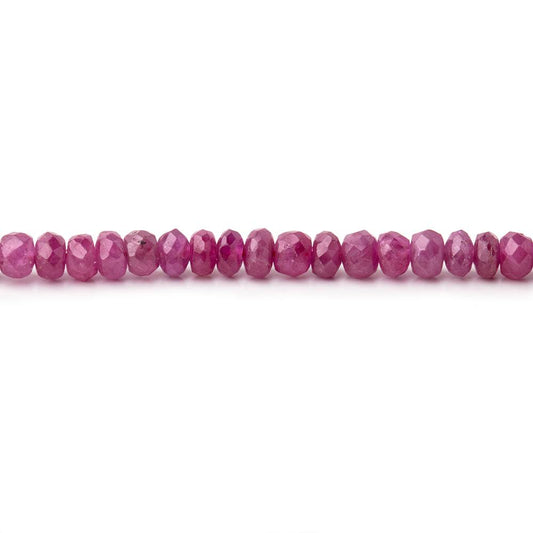 2.5-3.5mm Ruby Faceted Rondelle Beads 16.5 inch 210 pieces