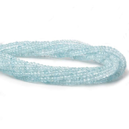3.5-4mm Sky Blue Topaz Beads Faceted Rondelle Beads 14.5 inch 164 pieces AAA