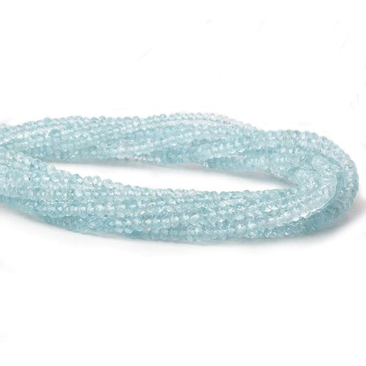 3.5-4mm Sky Blue Topaz Beads Faceted Rondelle Beads 14.5 inch 164 pieces AAA