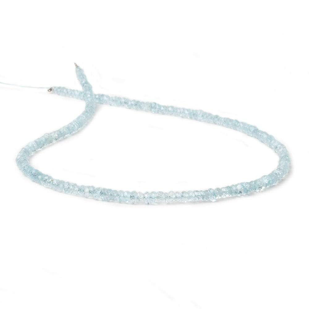 3.5-4mm Sky Blue Topaz Beads Faceted Rondelle Beads 14.5 inch 164 pieces AAA