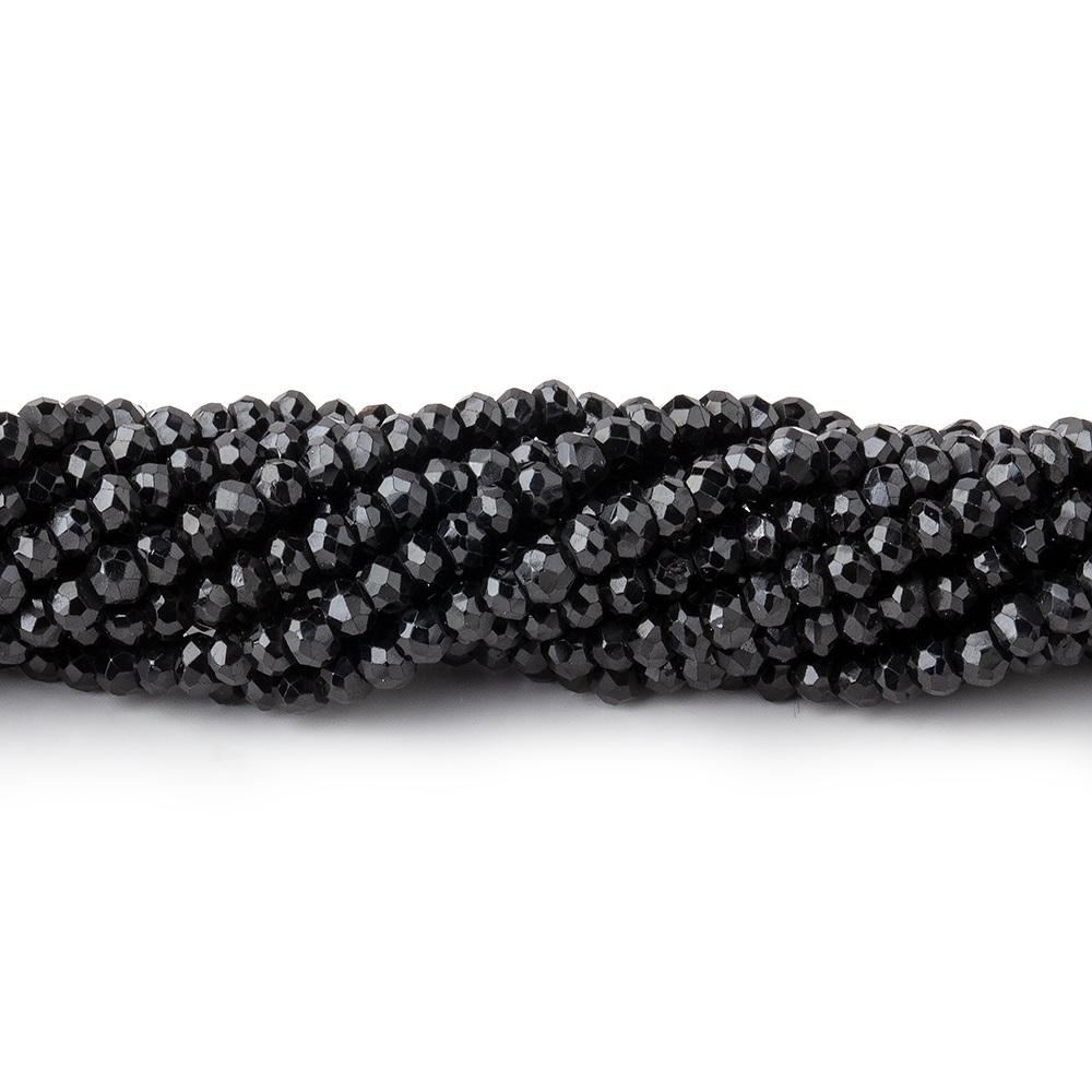 2.5-3mm Black Spinel faceted rondelle beads 13.5 inch 165 beads
