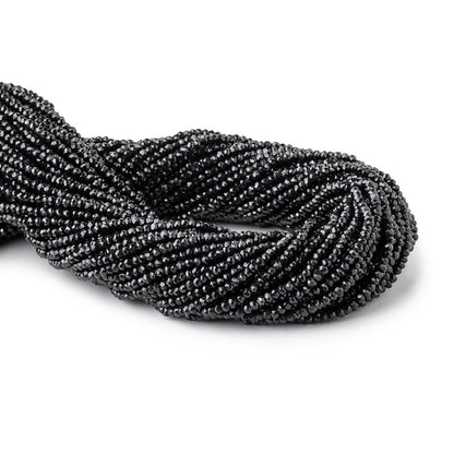 2.5-3mm Black Spinel faceted rondelle beads 13.5 inch 165 beads