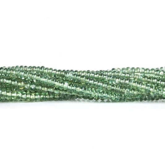2.5-3mm Green Apatite plain rondelle 13 inch 172 Beads