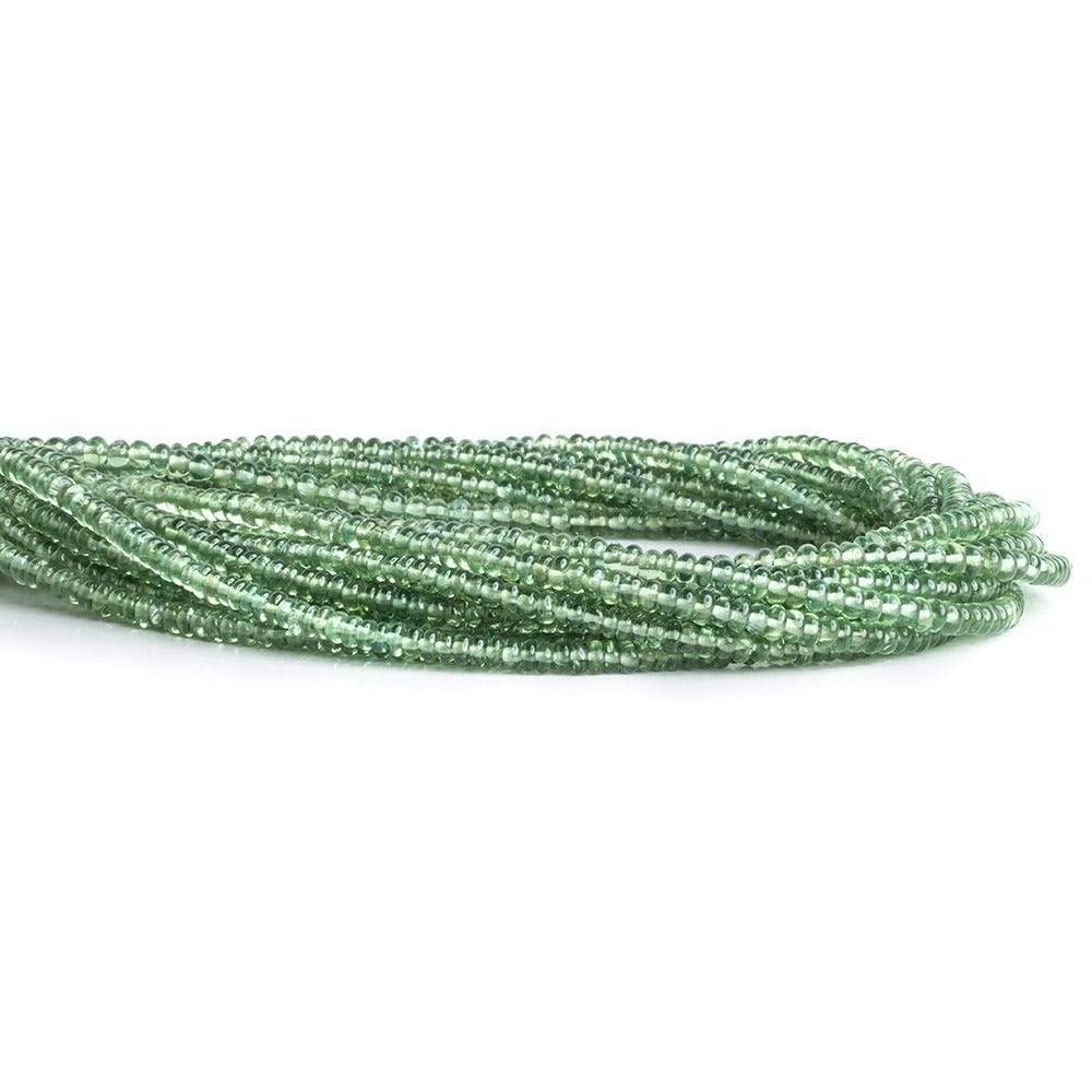 2.5-3mm Green Apatite plain rondelle 13 inch 172 Beads
