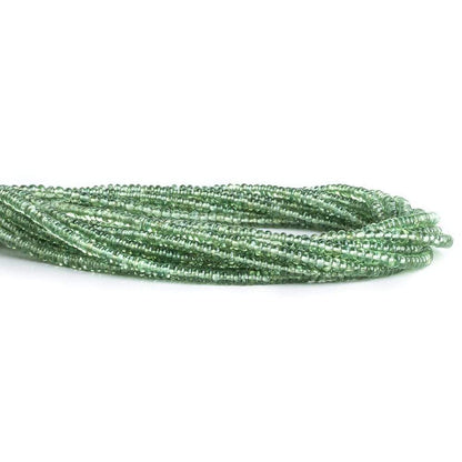 2.5-3mm Green Apatite plain rondelle 13 inch 172 Beads