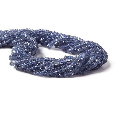 2.5-3mm Iolite Faceted Rondelle 14 inches 150pcs/strand