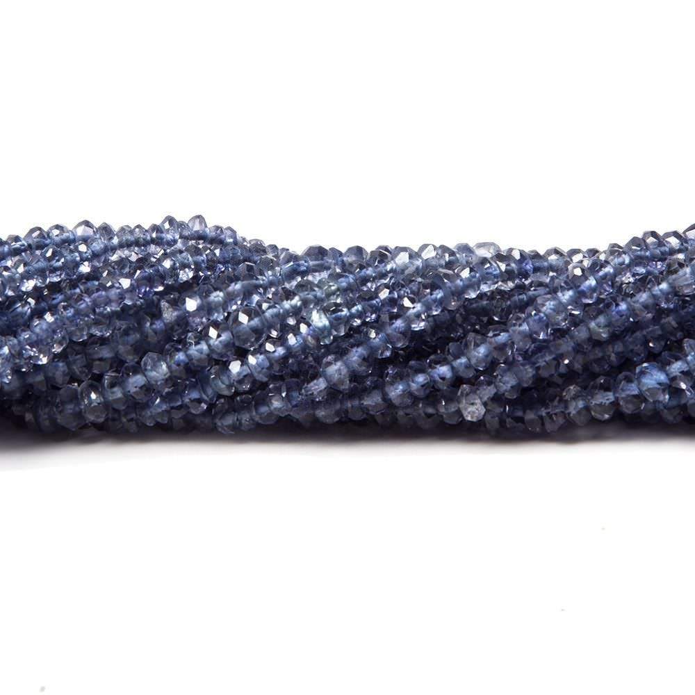 2.5-3mm Iolite Faceted Rondelle 14 inches 150pcs/strand