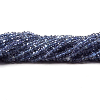 2.5-3mm Iolite Faceted Rondelle 14 inches 150pcs/strand