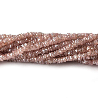 2.5-3mm Metallic Pink Topaz Faceted Rondelle Beads 250 beads 16 inch
