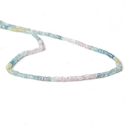 2.5-3mm Multi Beryl & Aquamarine Micro Faceted Rondelles 13 inch 228 beads