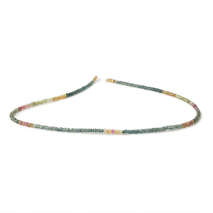 2.5-3mm Multi Color Sapphire Faceted Rondelles 15.5 inch 250 Beads