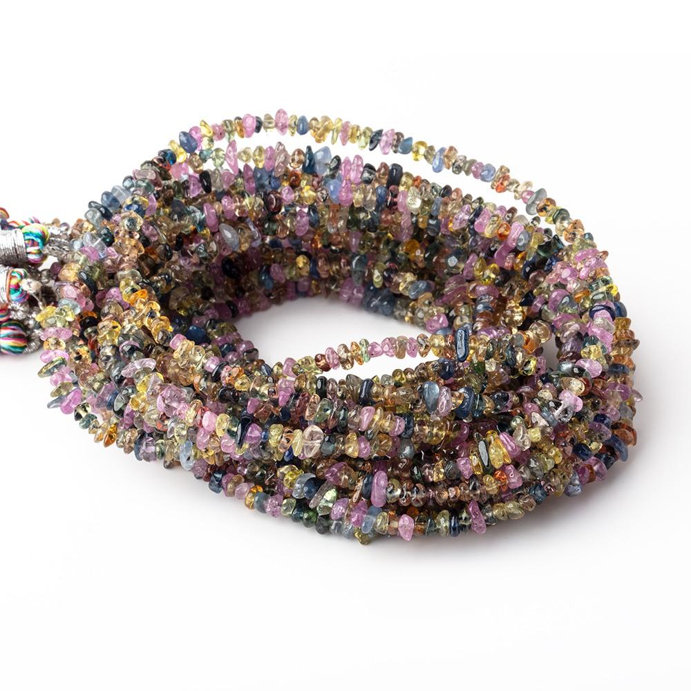 2.5-3mm Multi Color Sapphire Polished Chip Beads 16 inch 244 pieces