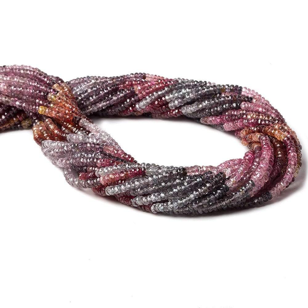 2.5-3mm Multi Color Spinel faceted rondelle beads 16 inch 85 pieces