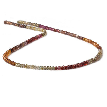 2.5-3mm Multi Gemstone Faceted Rondelle 14 inch 244 pieces