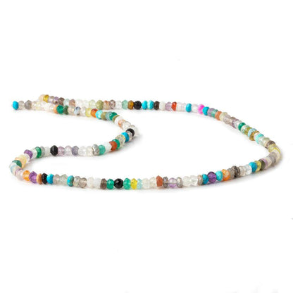 2.5-3mm Multi Gemstone Faceted Rondelle Beads 13 inch 120 pieces