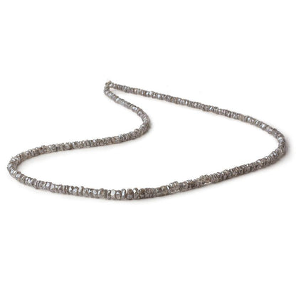 2.5-3mm Mystic Grey Topaz Faceted Rondelles 16 inch 250 beads