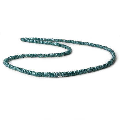 2.5-3mm Mystic Teal Topaz Faceted Rondelles 16 inch 245 beads