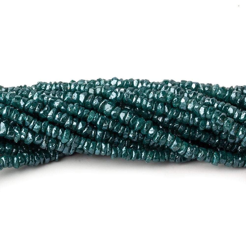 2.5-3mm Mystic Teal Topaz Faceted Rondelles 16 inch 245 beads