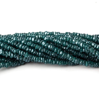 2.5-3mm Mystic Teal Topaz Faceted Rondelles 16 inch 245 beads