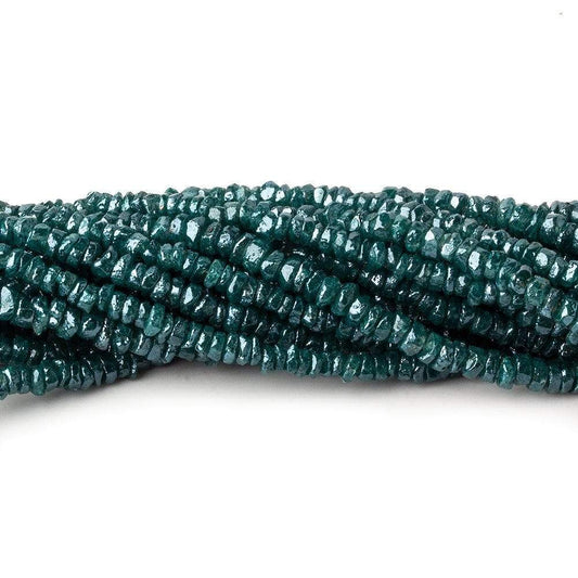 2.5-3mm Mystic Teal Topaz Faceted Rondelles 16 inch 245 beads