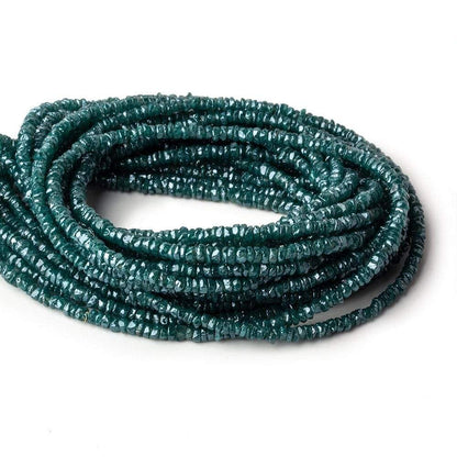 2.5-3mm Mystic Teal Topaz Faceted Rondelles 16 inch 245 beads