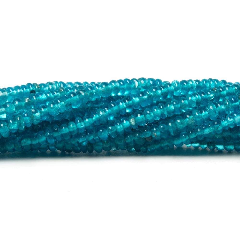 2.5-3mm Neon Blue Apatite Plain Rondelle Beads 13 inch  225 pieces