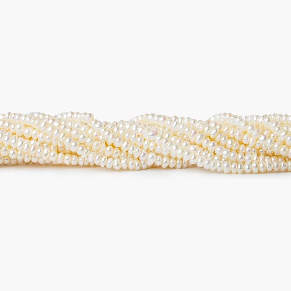 2.5-3mm Off White Center Drilled Button Freshwater Pearl 250 pieces